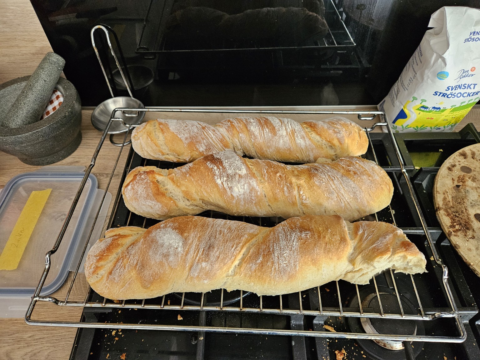 Hausgemachte Brote bei der Vorbereitung
